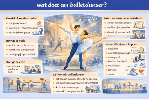 Alles over het beroep balletdanser Wat doet een balletdanser